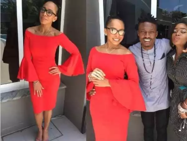 #BBNaija: Ex-Housemate, TBoss Stuns In Red, Wishes Nigerians A Happy Easter (Photos)